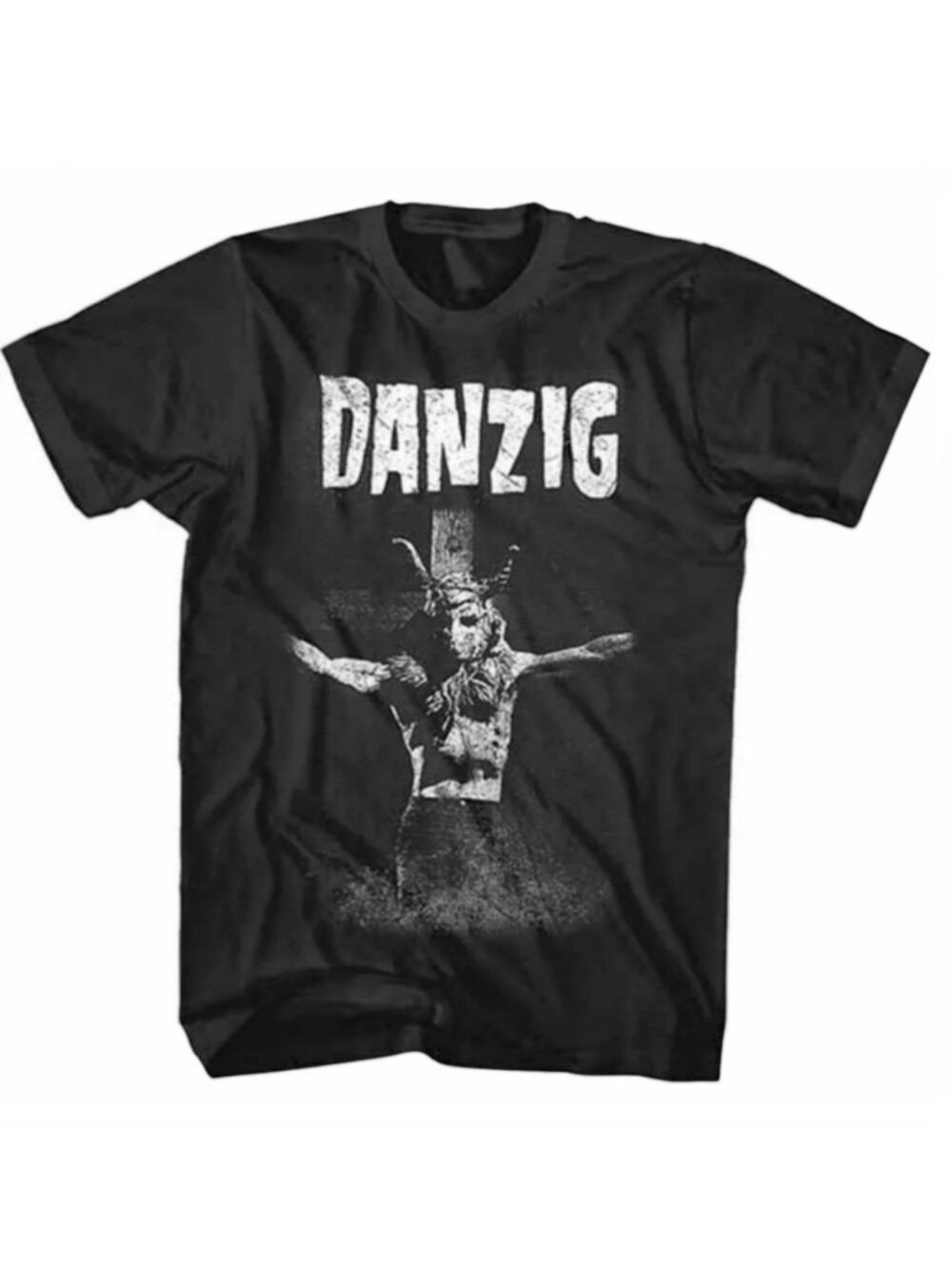Danzig Skullman Cross 2XL Black & White Shirt - Picture 3 of 4